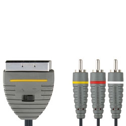 Кабель Bandridge BVL5602 2m (3RCA plugs-SCART plug)